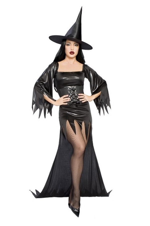 Halloween Costumes Overwhelmed Black Witch Costume - Click Image to Close